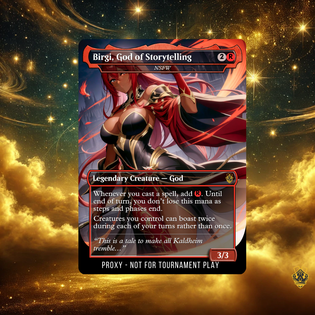 Birgi, God of Storytelling - MTG Custom Proxy Card