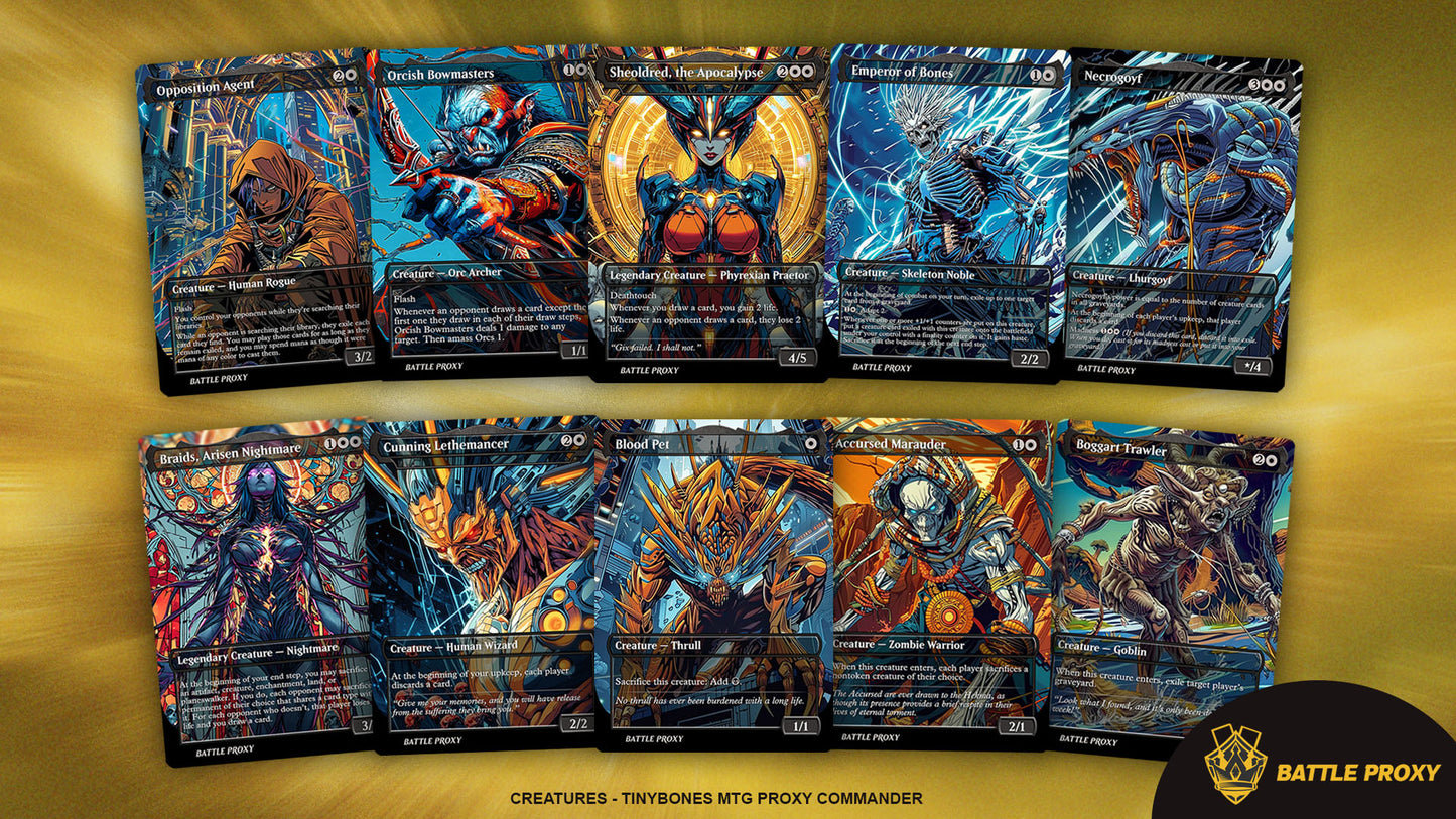 Custom EDH Proxy Deck – Tinybones Commander Deck
