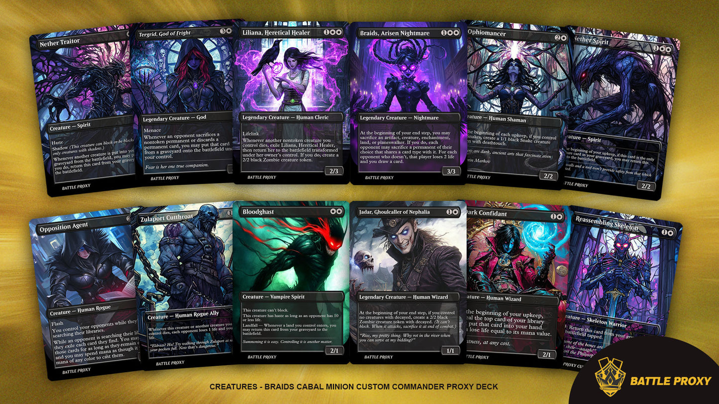 Custom EDH Proxy Deck – Braids Commander Deck (MTG Proxies)