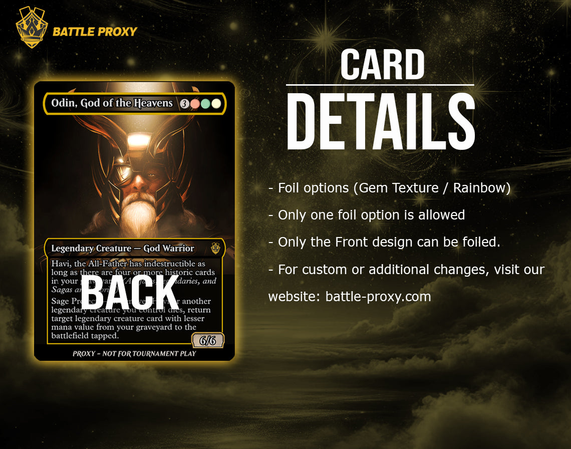 MTG Custom Proxy - Odin, the Allfather