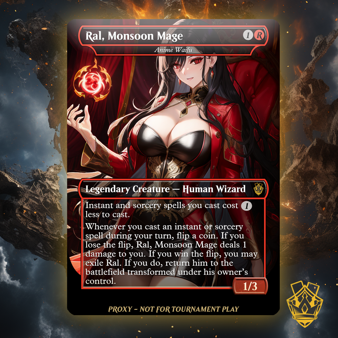 Ral, Monsoon Mage MTG Custom Proxy Card Battle Proxy Ral, Monsoon Mage MTG Custom Proxy Card Battle Proxy