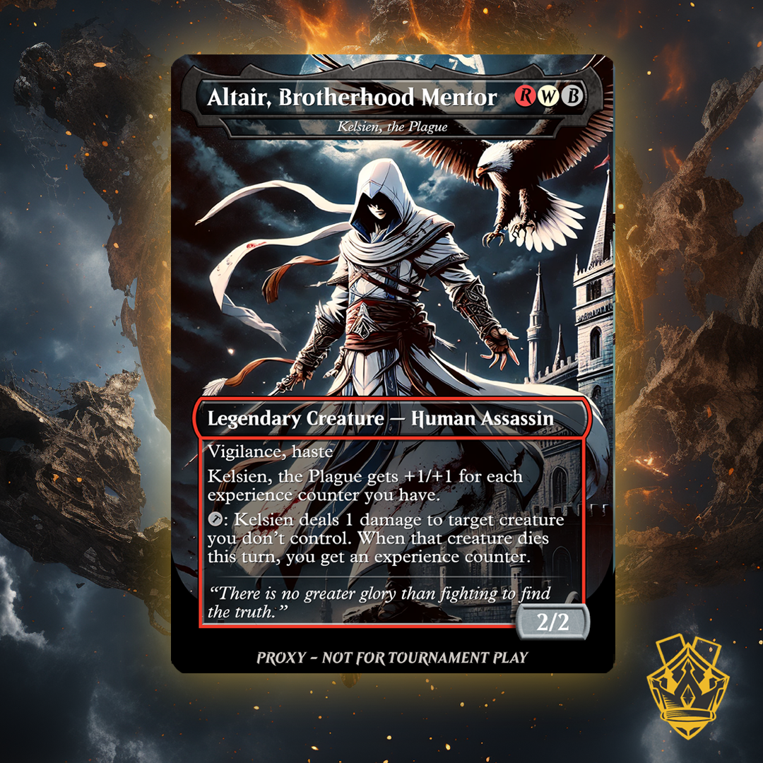 Altair, Brotherhood Mentor MTG Custom Proxy Card Battle Proxy Altair, Brotherhood Mentor MTG Custom Proxy Card Battle Proxy
