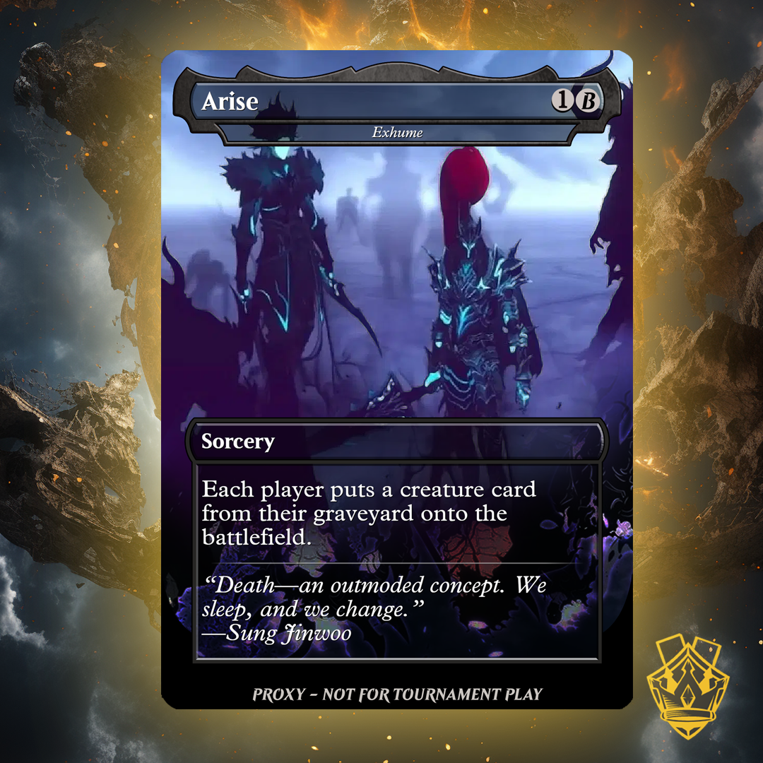 Arise (Exhume) – MTG Custom Proxy Card | Solo Leveling