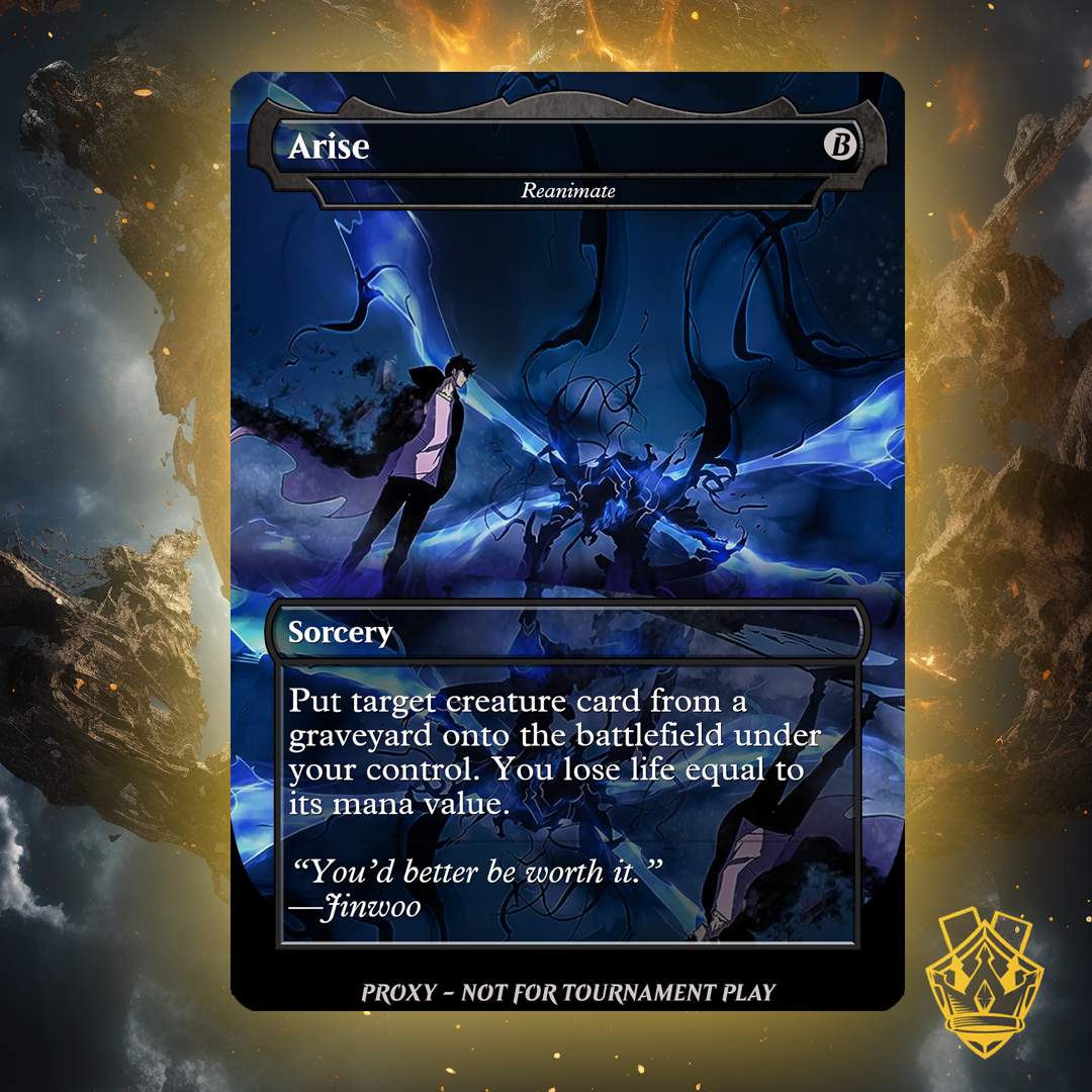 Arise (Reanimate) MTG Custom Proxy Card | Solo Leveling Battle Proxy Arise (Reanimate) MTG Custom Proxy Card | Solo Leveling Battle Proxy