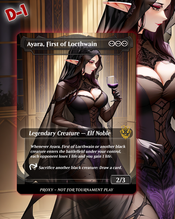 Ayara, First of Locthwain - MTG Proxy - NSFW Version