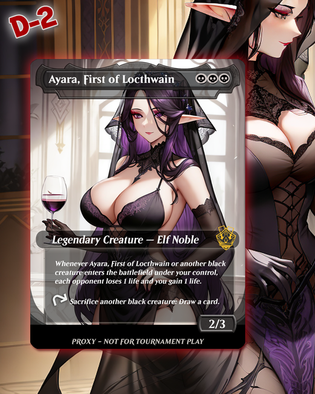 Ayara, First of Locthwain - MTG Proxy - NSFW Version