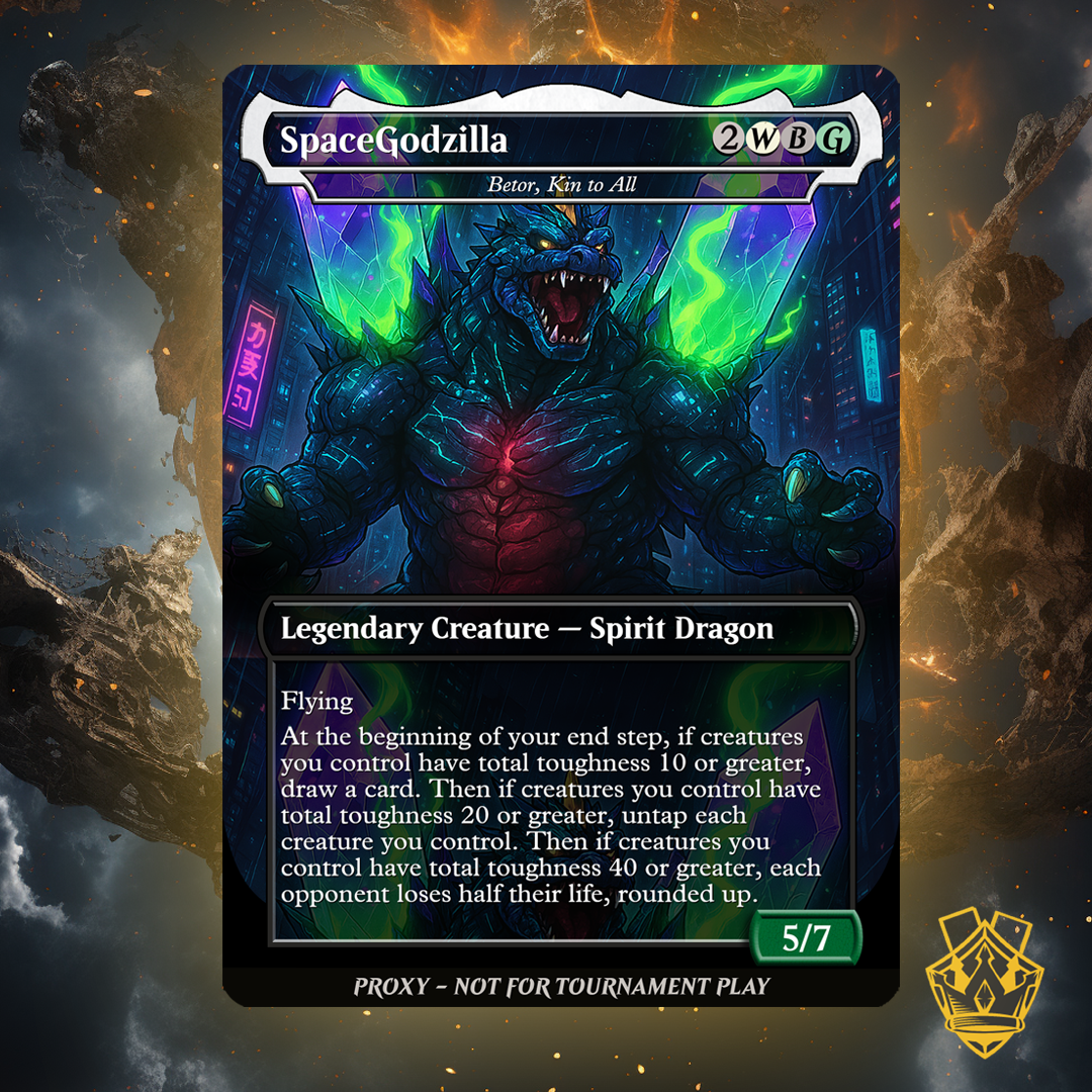 spacegodzilla mtg card Betor, Kin to All (SpaceGodzilla) – MTG Custom Proxy Card – Battle Proxy