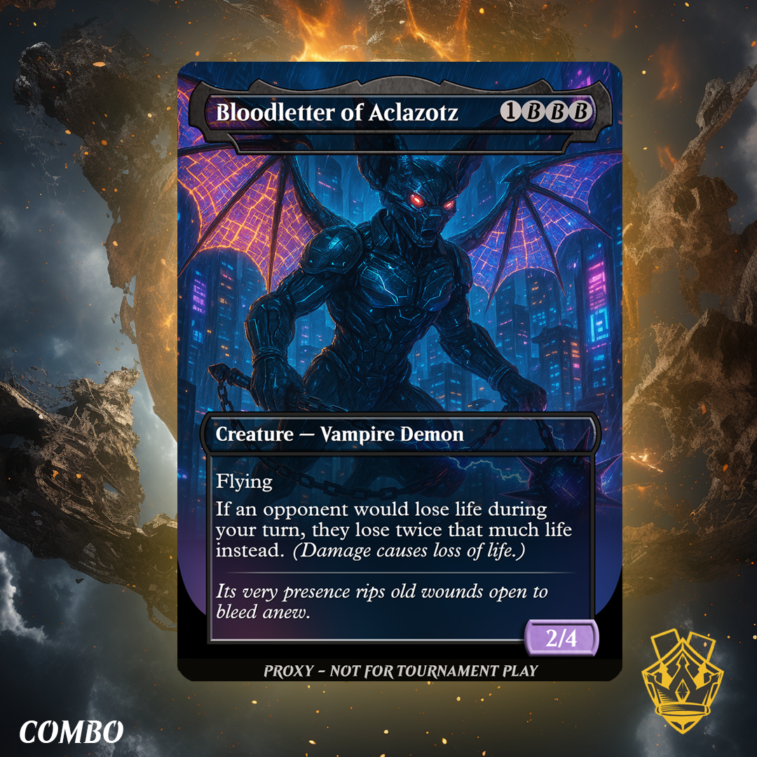 Bloodletter of Aclazotz – MTG Custom Proxy Card – Battle Proxy Bloodletter of Aclazotz – MTG Custom Proxy Card – Battle Proxy