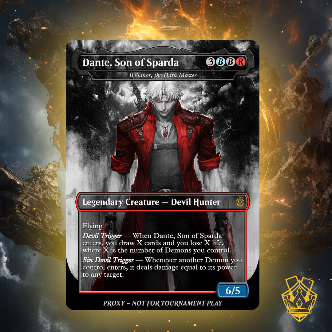 Dante, Son of Sparda MTG Custom Proxy Card | Devil May Cry Battle Proxy Dante, Son of Sparda MTG Custom Proxy Card | Devil May Cry Battle Proxy