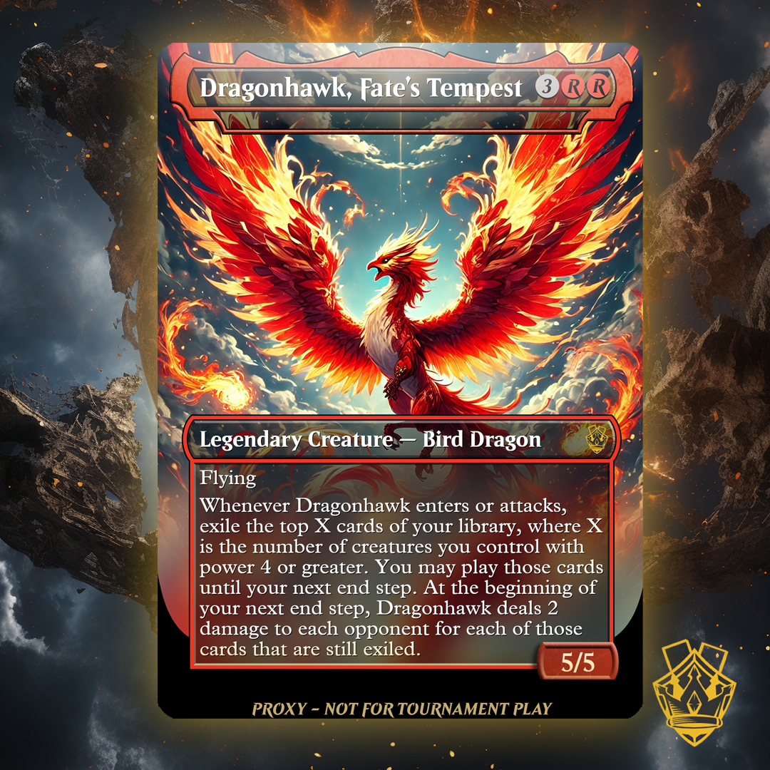 Dragonhawk, Fate's Tempest – MTG Custom Proxy Card