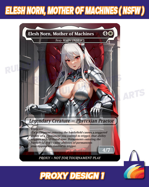 nsfw mtg card sleeves Elesh Norn, Mother of Machines - MTG Proxy