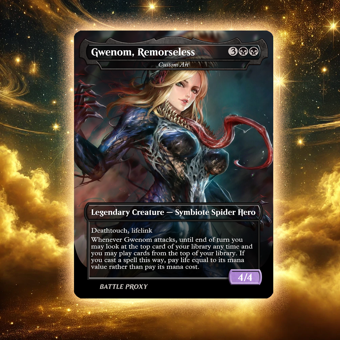 MTG Custom Proxy - Gwenom, Remorseless - Double-Sided