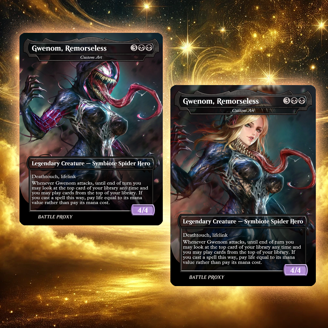MTG Custom Proxy - Gwenom, Remorseless - Double-Sided