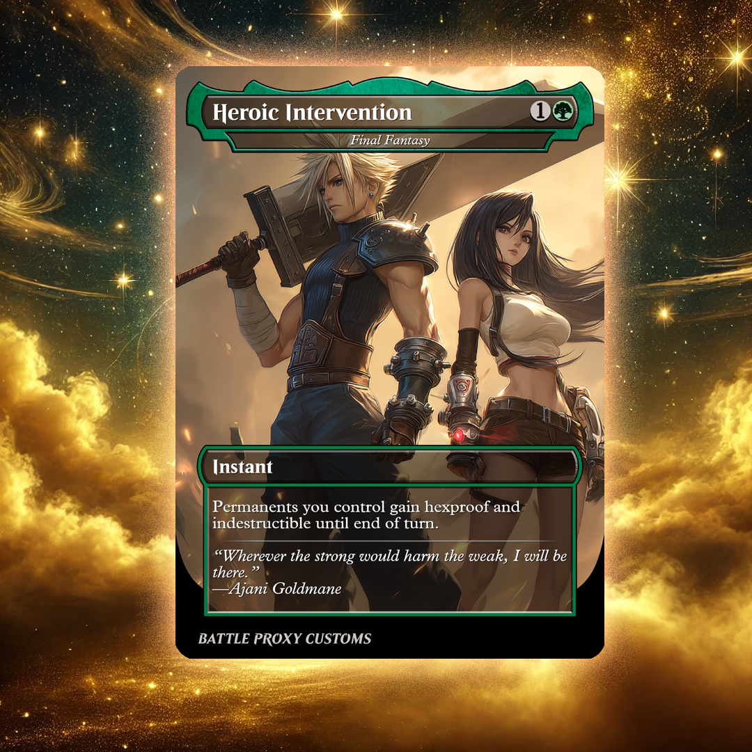 MTG Custom Proxy Card - Heroic Intervention (Final Fantasy)