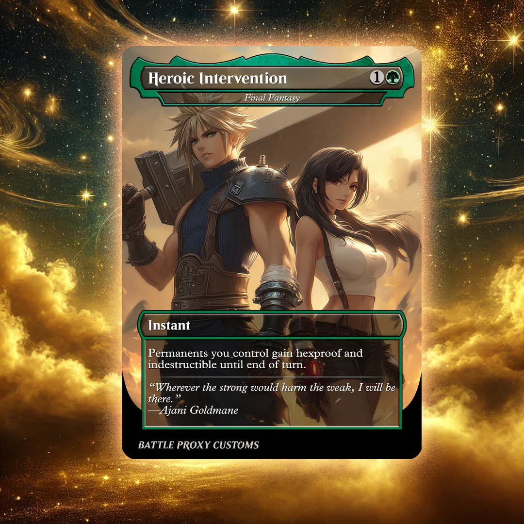 MTG Custom Proxy Card - Heroic Intervention (Final Fantasy) Battle Proxy MTG Custom Proxy Card - Heroic Intervention (Final Fantasy) Battle Proxy