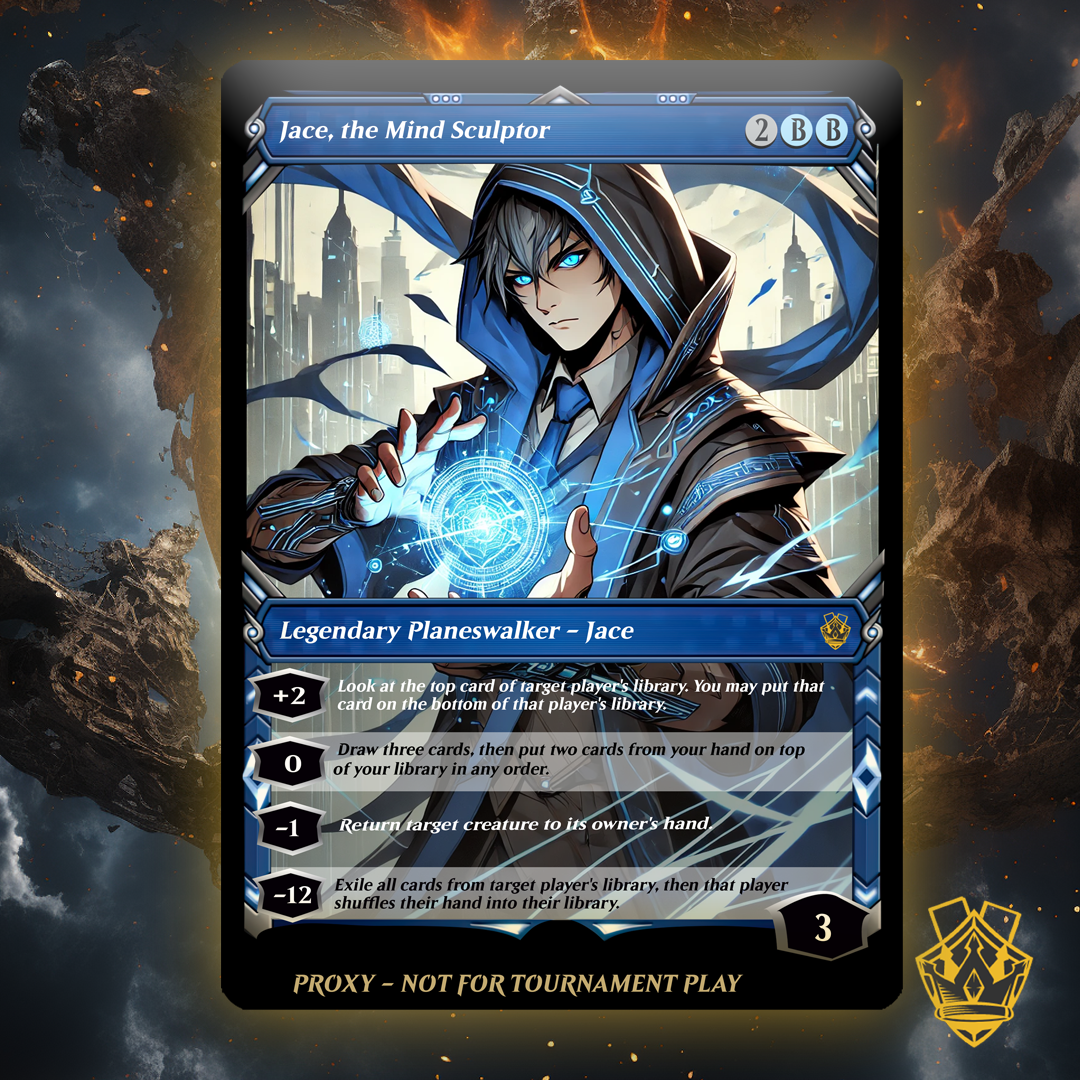 Jace, the Mind Sculptor MTG Custom Proxy Card Battle Proxy Jace, the Mind Sculptor MTG Custom Proxy Card Battle Proxy
