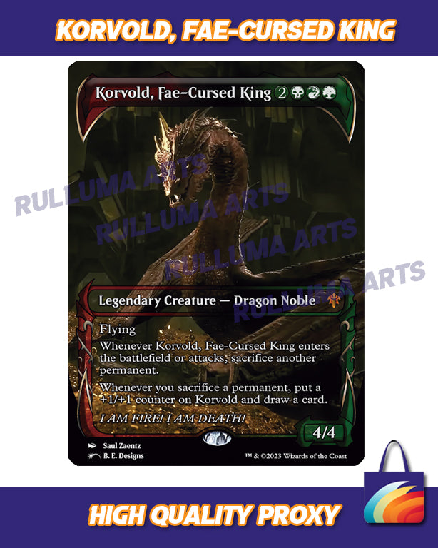 cursed mtg cards Korvold, Fae-Cursed King – MTG Proxy Card – Battle Proxy