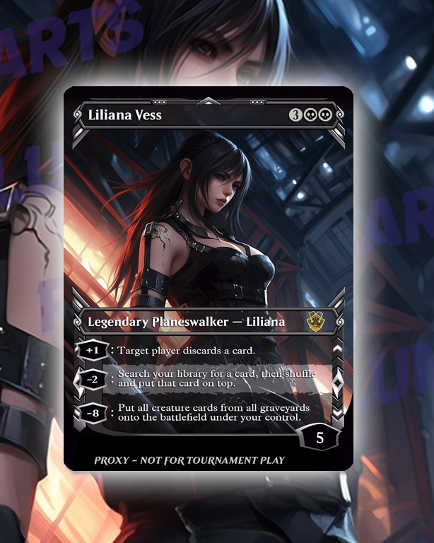 Liliana Vess MTG Proxy Card - Magic 2015 Core Set Battle Proxy Liliana Vess MTG Proxy Card - Magic 2015 Core Set Battle Proxy
