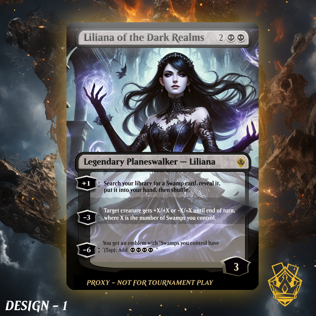 Liliana of the Dark Realms - MTG Custom Proxy Battle Proxy Liliana of the Dark Realms - MTG Custom Proxy Battle Proxy