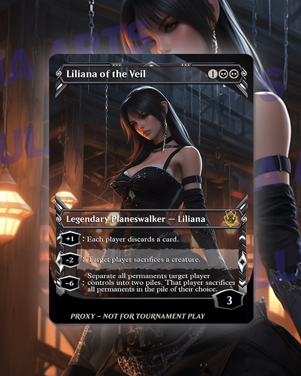 Liliana of the Veil MTG Proxy Card - Innistrad Battle Proxy Liliana of the Veil MTG Proxy Card - Innistrad Battle Proxy