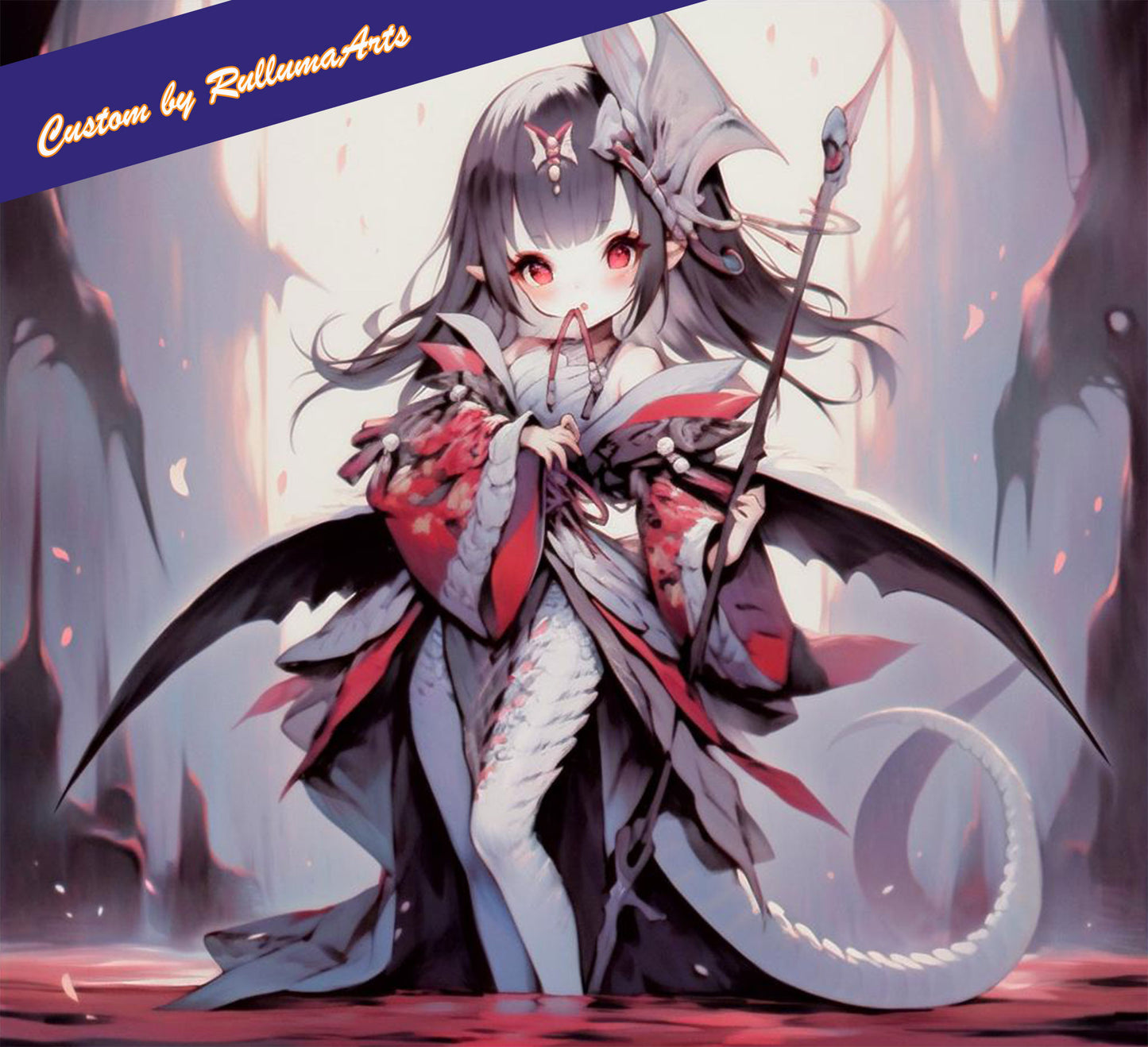 Custom Posters - Cute Chibi Atraxa Print from Magic: The Gathering