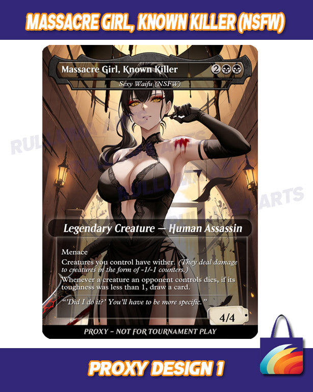 Massacre Girl, Known Killer - MTG Proxy - NSFW Version