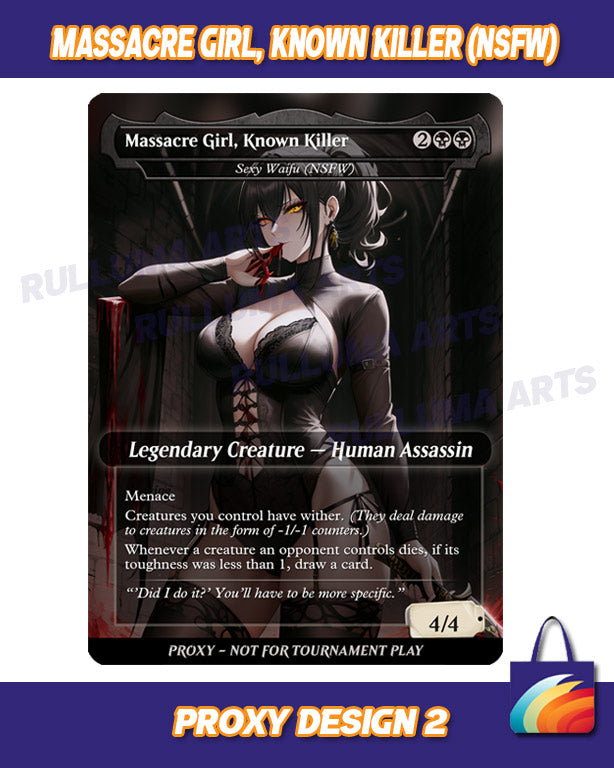 Massacre Girl, Known Killer - MTG Proxy - NSFW Version