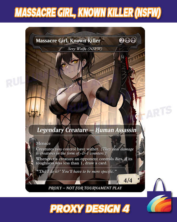 Massacre Girl, Known Killer - MTG Proxy - NSFW Version