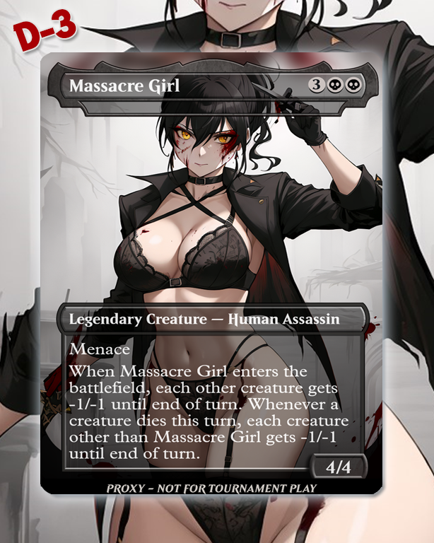 Massacre Girl - MTG Proxy - NSFW Version