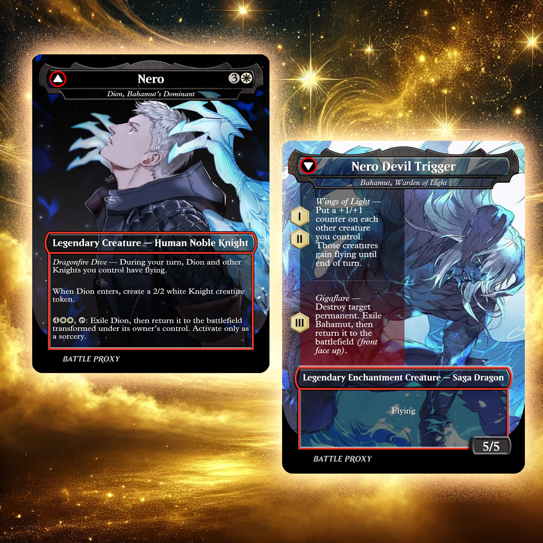MTG Custom Proxy - Dion, Bahamut's Dominant - [Nero