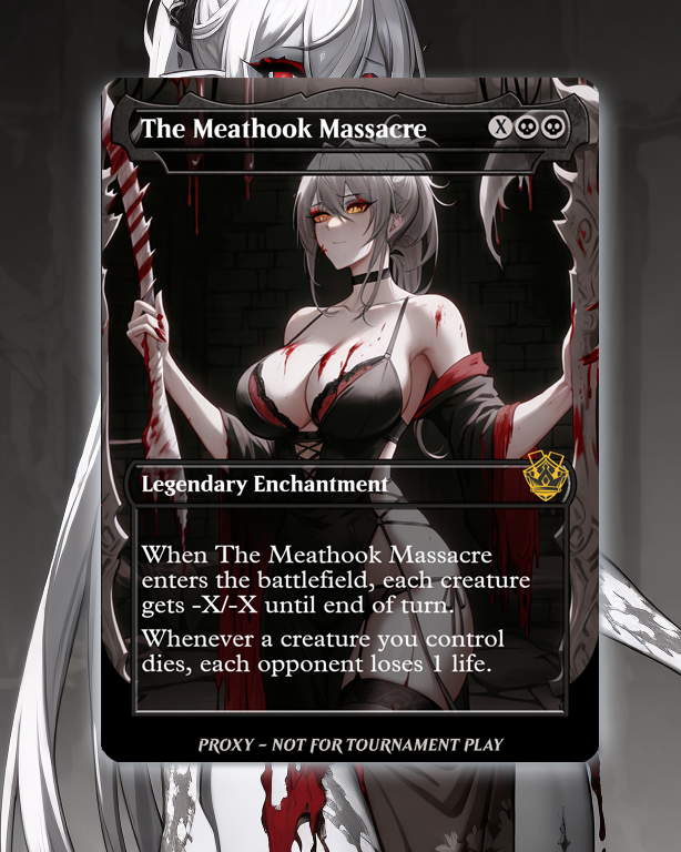 The Meathook Massacre - MTG Proxy - NSFW Version - Sexy Waifu