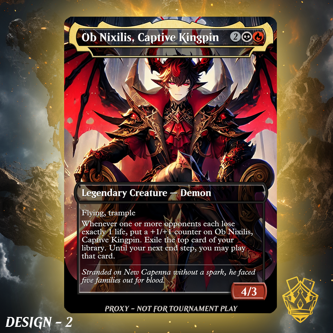 kingpin mtg card Ob Nixilis, Captive Kingpin – MTG Custom Proxy Card – Battle Proxy