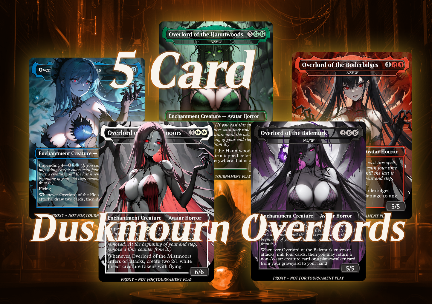 MTG Custom Proxy - Overlord Duskmourn Bundle – NSFW