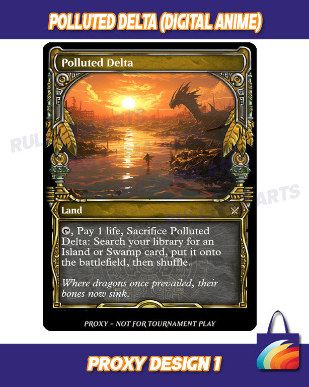 Polluted Delta - MTG Proxy - Ixalan Frame