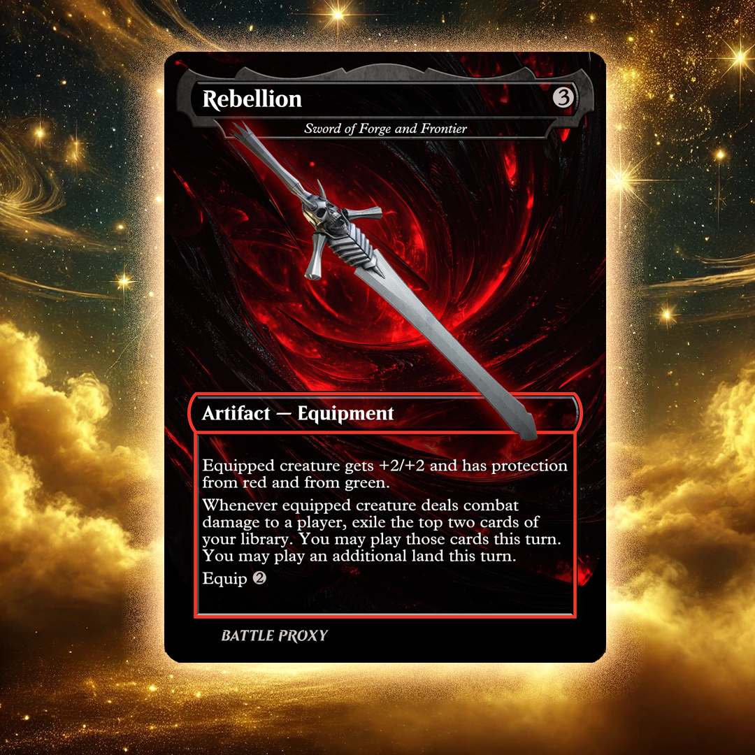 MTG Custom Proxy - Sword of Forge and Frontier - Rebellion Battle Proxy MTG Custom Proxy - Sword of Forge and Frontier - Rebellion Battle Proxy