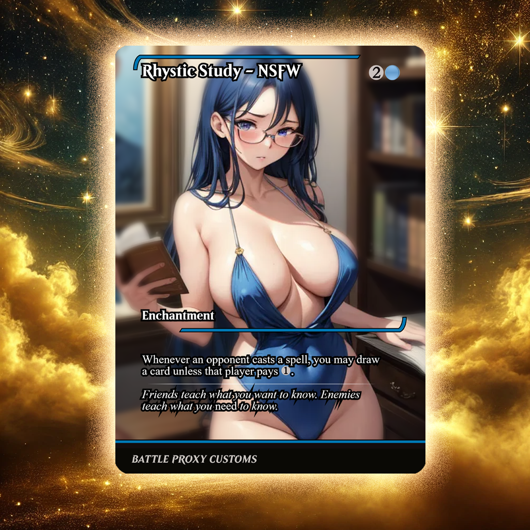 Rhystic Study – MTG Proxy Card - Sexy Waifu