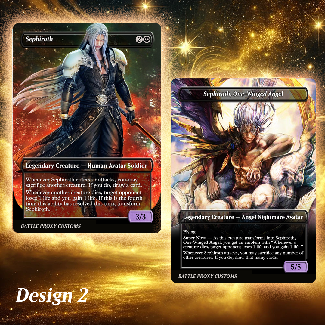 MTG Custom Proxy - Sephiroth, Fabled SOLDIER Final Fantasy Battle Proxy MTG Custom Proxy - Sephiroth, Fabled SOLDIER Final Fantasy Battle Proxy