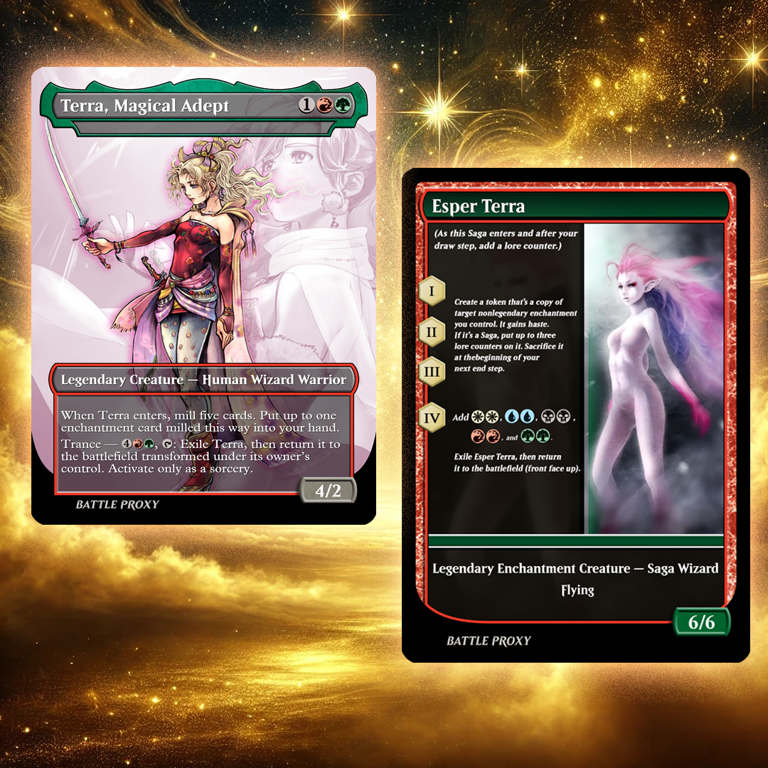 MTG Custom Proxy - Terra, Magical Adept Final Fantasy Battle Proxy MTG Custom Proxy - Terra, Magical Adept Final Fantasy Battle Proxy