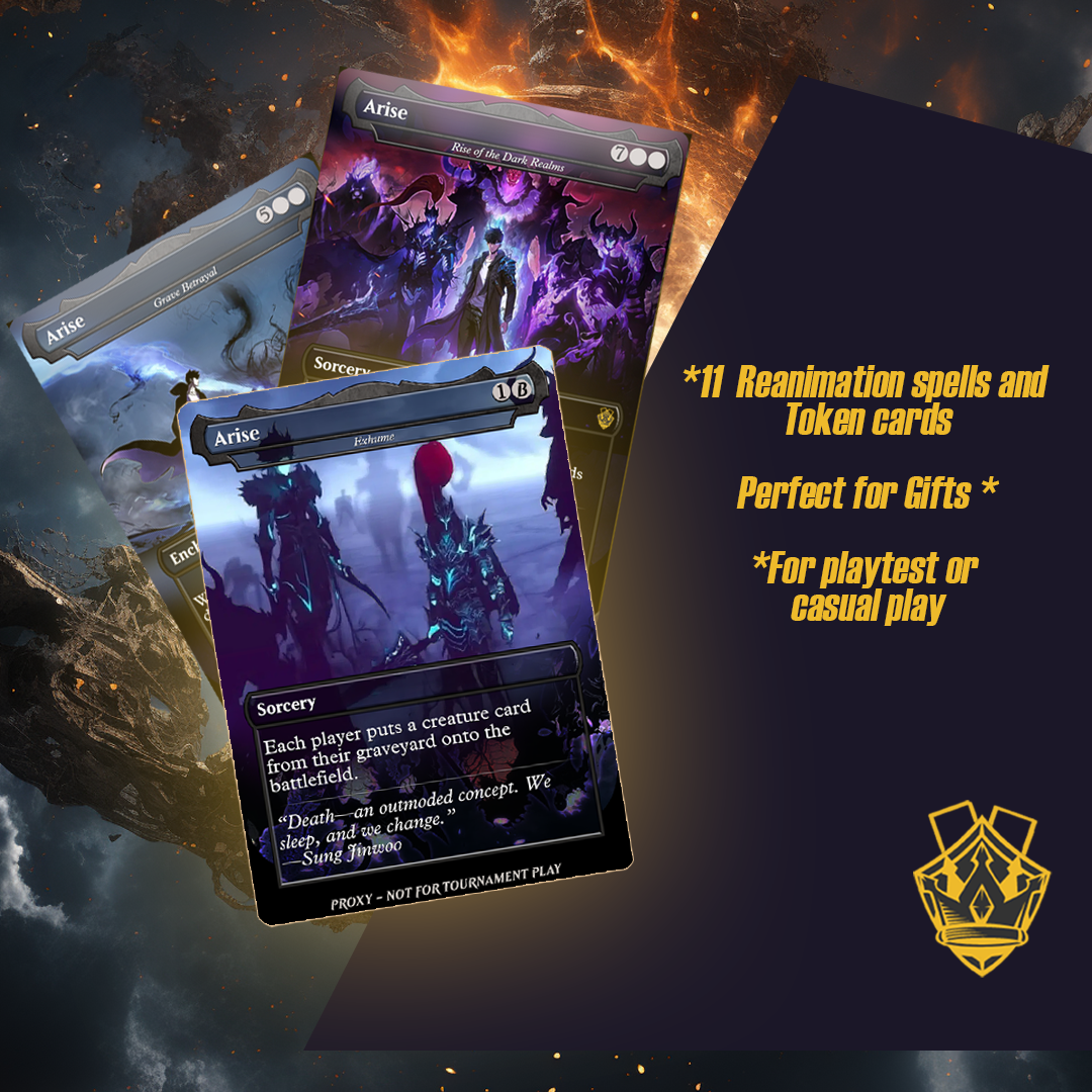 MTG Custom Proxy - Shadow Monarch ARISE Bundle – 3 FREE Cards