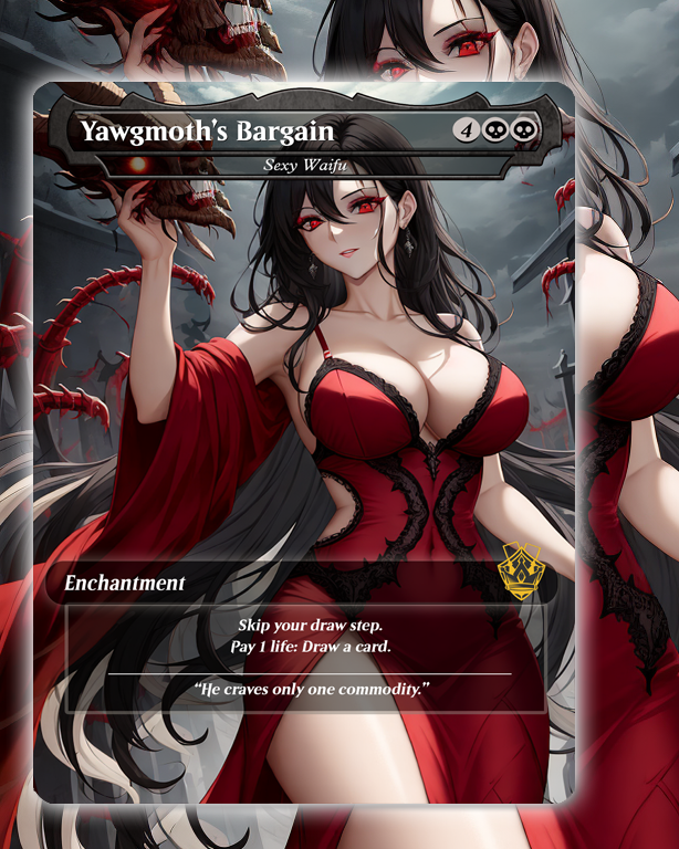 Yawgmoth's Bargain - MTG Proxy - NSFW Version - Sexy Waifu