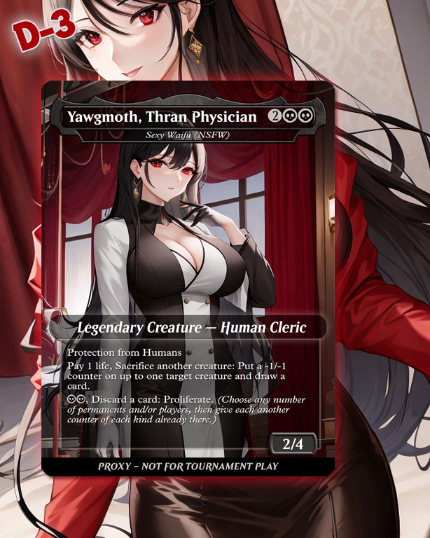 Yawgmoth, Thran Physician - MTG Proxy - NSFW Version