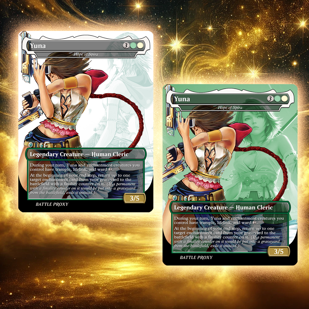 MTG Custom Proxy - Yuna, Hope of Spira Final Fantasy Battle Proxy MTG Custom Proxy - Yuna, Hope of Spira Final Fantasy Battle Proxy