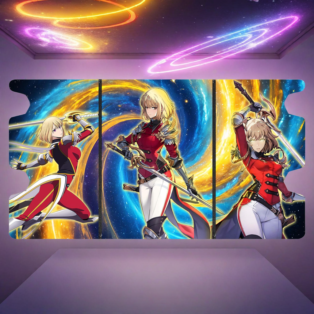 Triptych artwork of Cha Hae-In