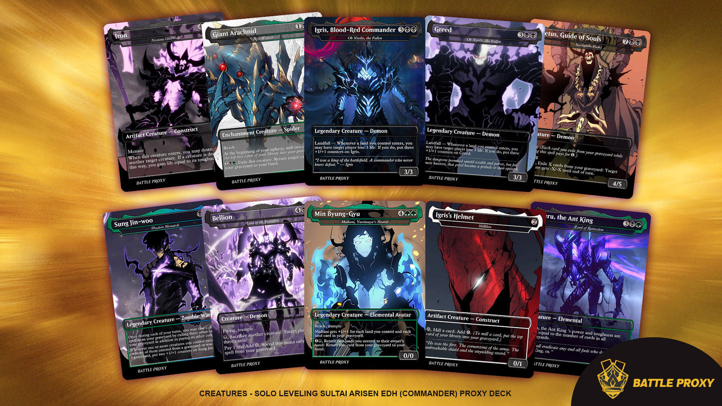 Custom EDH Proxy Deck – Sultai Arisen Commander Deck - Solo Leveling