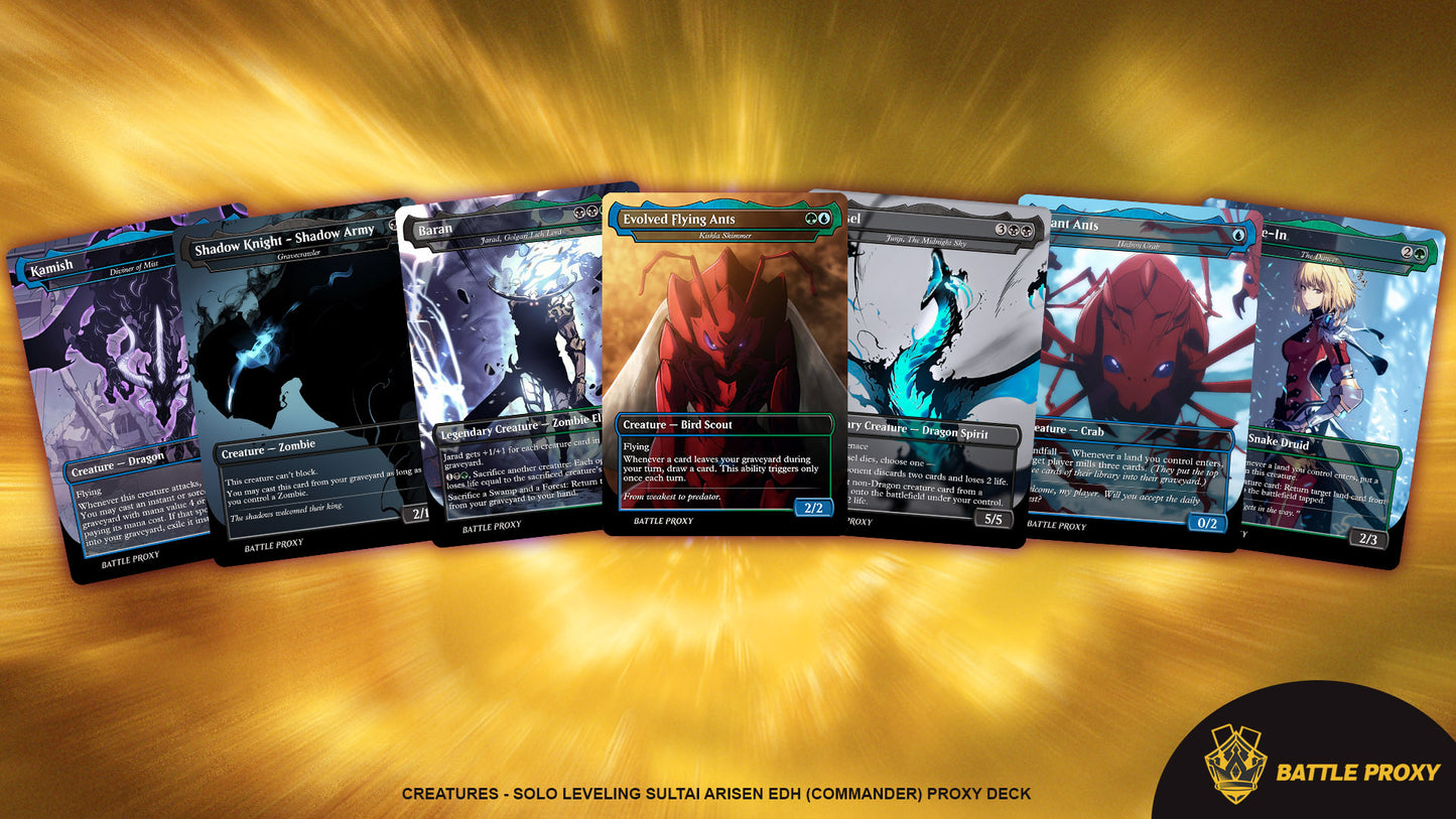 Custom EDH Proxy Deck – Sultai Arisen Commander Deck - Solo Leveling