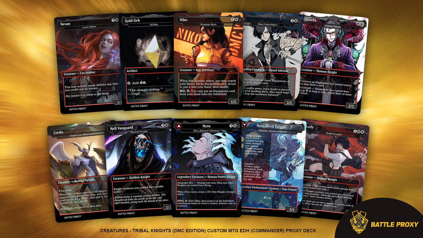 Custom EDH Proxy Deck – Tribal Knights Commander Deck - Devil May Cry
