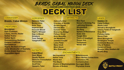 Custom EDH Proxy Deck – Braids Commander Deck (MTG Proxies)