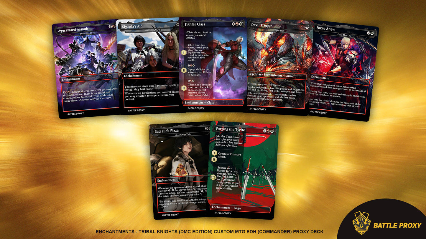 Custom EDH Proxy Deck – Tribal Knights Commander Deck - Devil May Cry