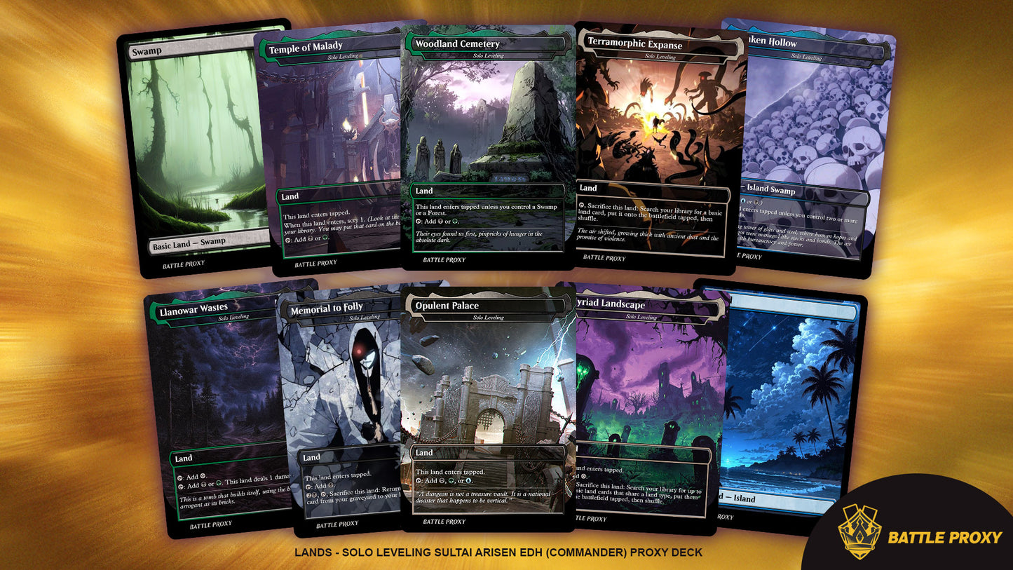 Custom EDH Proxy Deck – Sultai Arisen Commander Deck - Solo Leveling