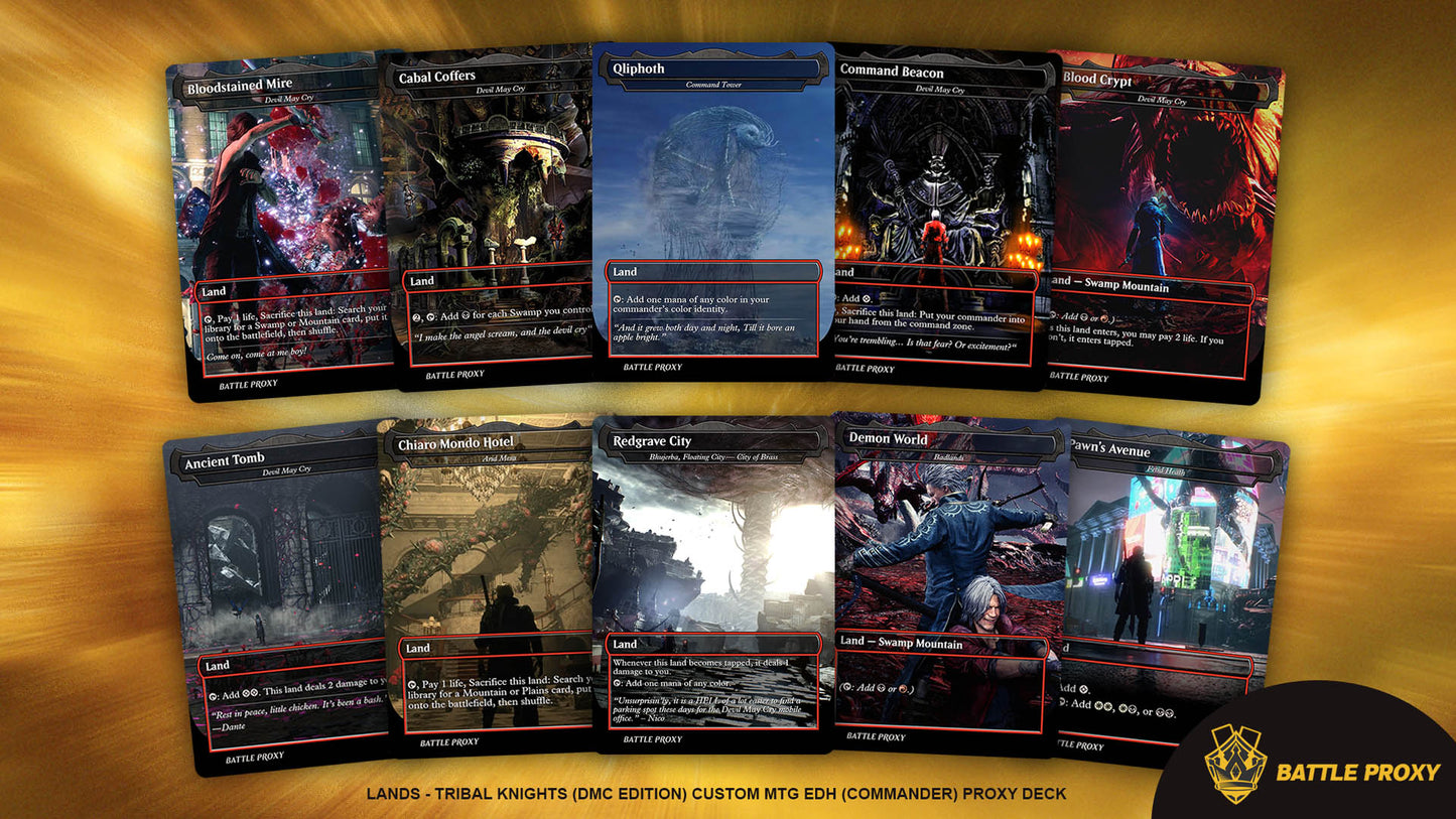 Custom EDH Proxy Deck – Tribal Knights Commander Deck - Devil May Cry